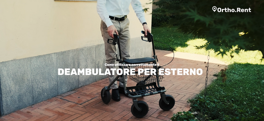 Deambulatore per esterno (Rollator 4 ruote) - Tutorial sul funzionamento