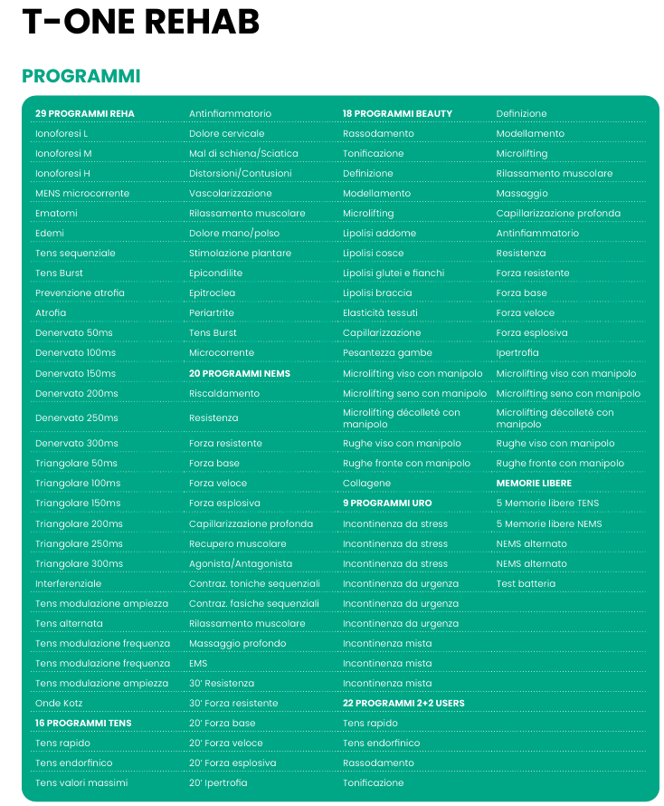 Elettrostimolatore T-One Rehab (I-Tech Medical Division)